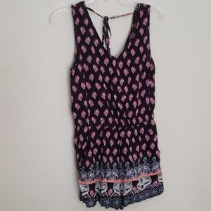 J is for Justify patterned romper size M